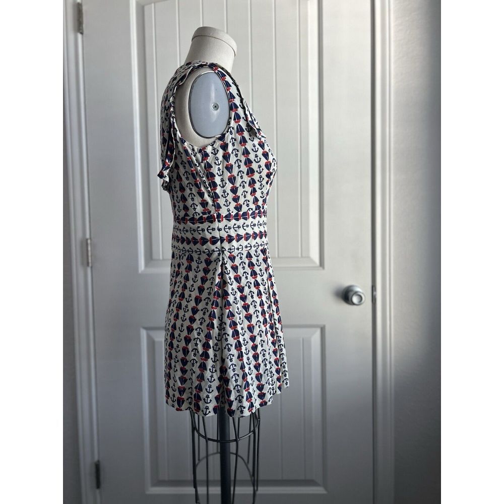 Vintage 60s Sailor Nautical Style Sleeveless Mini Dress Scooter Skirt Small - Picture 8 of 16